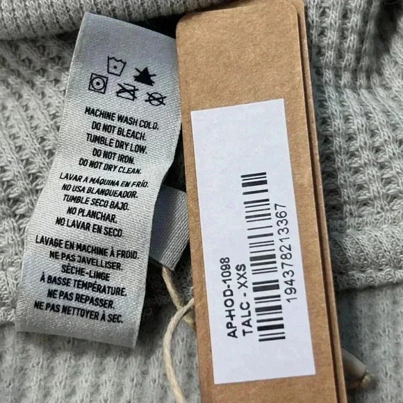 SKIMS Waffle Knit Zip Up Hoodie Talc XXS - Picture 10 of 12